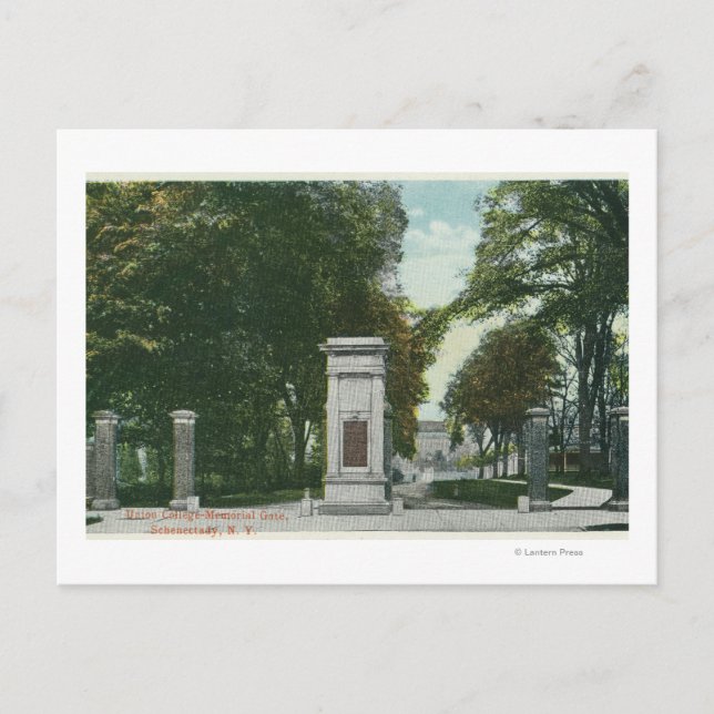 View of Union College Memorial Gate Postcard (Front)