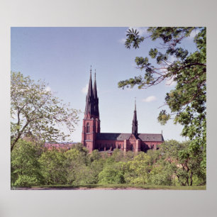 View of Uppsala Cathedral from the Castle Poster