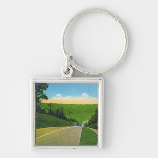 View of US Route 20 Key Ring (Front)