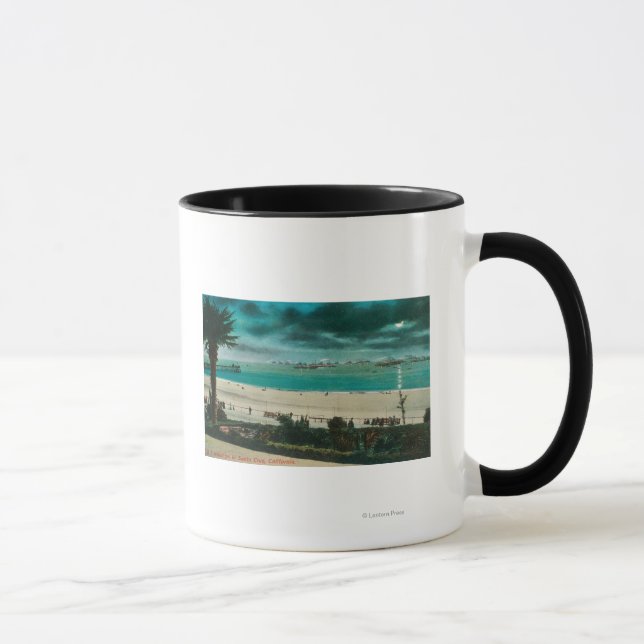 View of US Warships in the OceanSanta Cruz, CA Mug (Right)