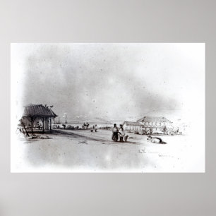 View of Valparaiso, 1834 Poster