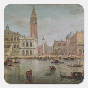 View of Venice, 1719 Square Sticker