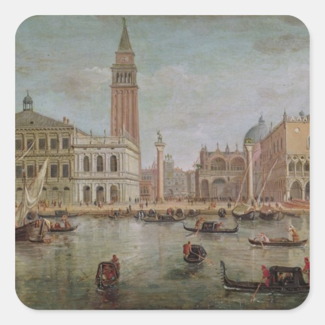 View of Venice, 1719 Square Sticker (Front)