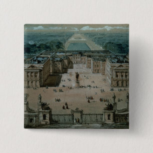 View of Versailles 15 Cm Square Badge