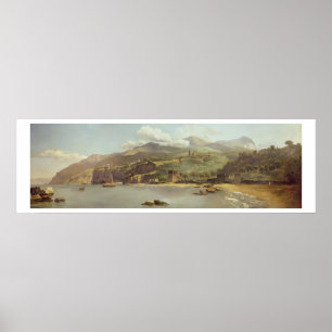 View of Vico Estense from Sorrento looking towards Poster
