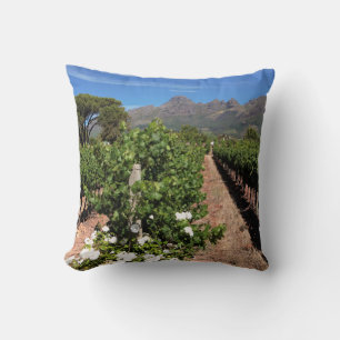 View Of Vineyards. Stellenbosch Cushion