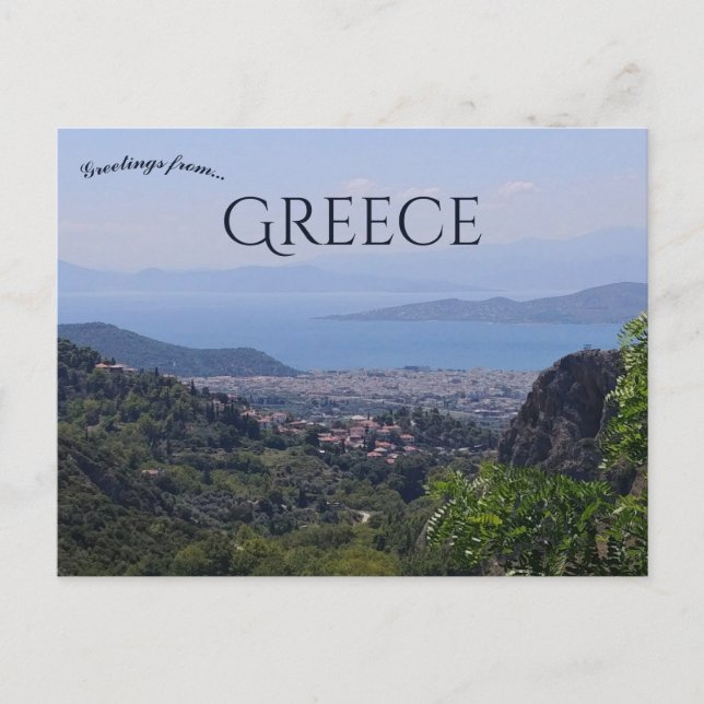 View of Volos Greece Postcard (Front)
