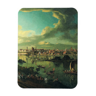 View of Warsaw from Praga by Bernardo Bellotto Magnet