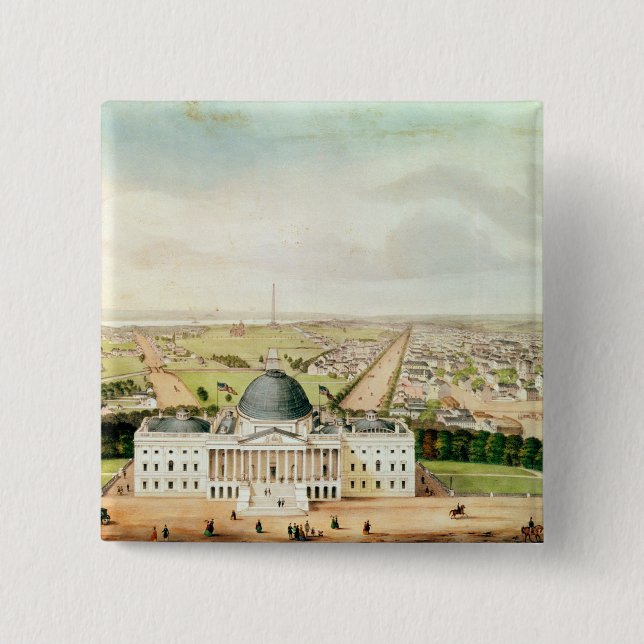 View of Washington 15 Cm Square Badge (Front)