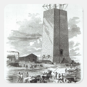 View of Washington Monument Square Sticker