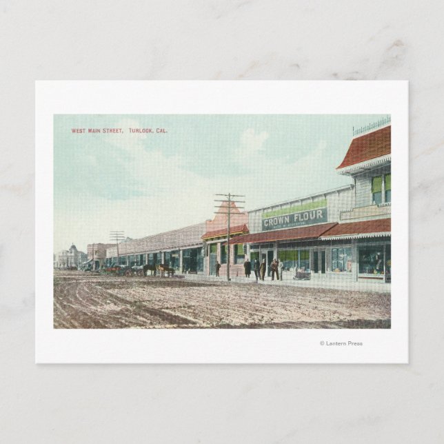 View of West Main StreetTurlock, CA Postcard (Front)