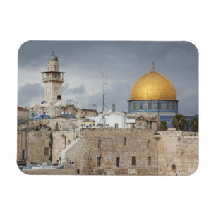 View of Western Wall Plaza, late afternoon 2 Magnet