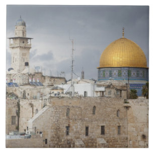 View of Western Wall Plaza, late afternoon Ceramic Tile