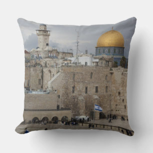 View of Western Wall Plaza, late afternoon Cushion