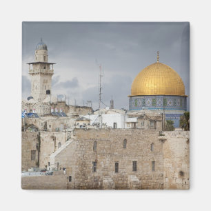 View of Western Wall Plaza, late afternoon Magnet