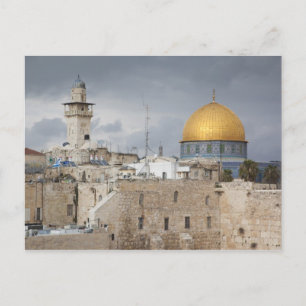 View of Western Wall Plaza, late afternoon Postcard