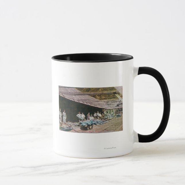 View of Workers at Eureka Slate Quarry Mug (Right)