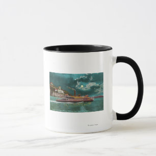 View of Yerba Buena Island Lighthouse at Night Mug