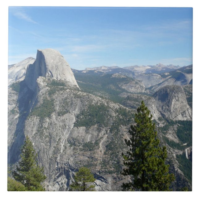 View of Yosemite from Glacier Point, CA Ceramic Tile (Front)