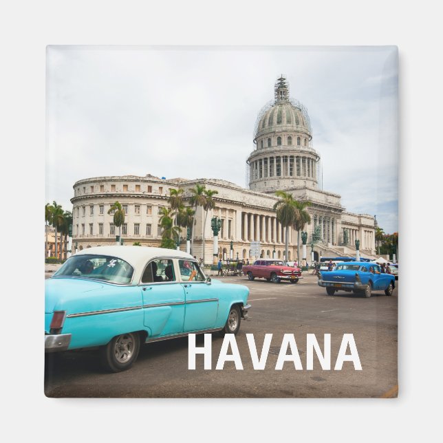 View on a building of Capitol in Havana, Cuba Magnet (Front)
