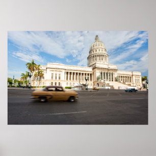 View on a building of Capitol in Havana, Cuba Poster