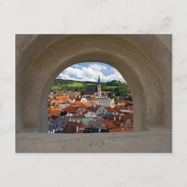 View On Cesky Krumlov Town From The Castle Postcard (Front)