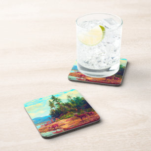 View on Long Lake Arthur Fitzwilliam Tait 1882 Coaster