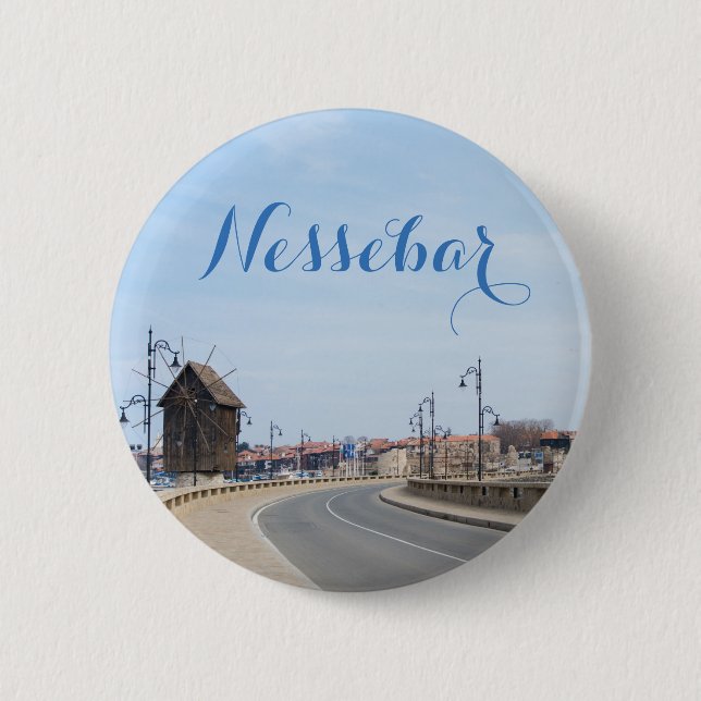 View on Old Town of Nesebur 6 Cm Round Badge (Front)