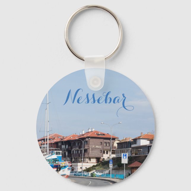 View on Old Town of Nesebur Key Ring (Front)