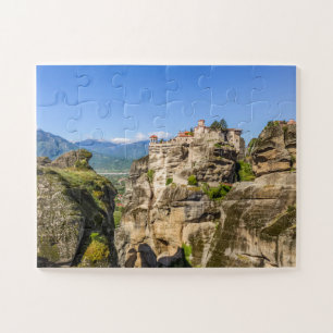 view on one of the Meteora monasteries, Greece Jigsaw Puzzle