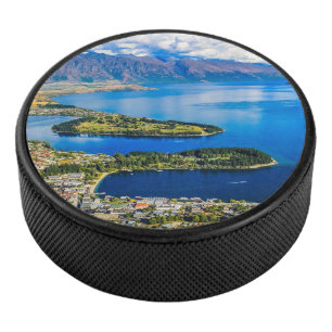 View on Queenstown from Bob's Peak, New Zealand Hockey Puck