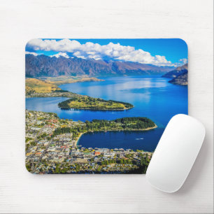 View on Queenstown from Bob's Peak, New Zealand Mouse Pad