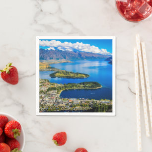 View on Queenstown from Bob's Peak, New Zealand Napkin