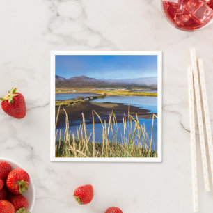 View on Saudarkrokur and Skagafjordur, Iceland Napkin