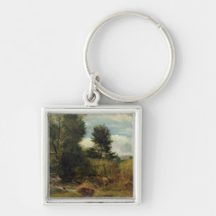 View on the River Sid, near Sidmouth, c.1852 (oil Key Ring