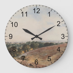 View on the South Downs - John Martin Large Clock