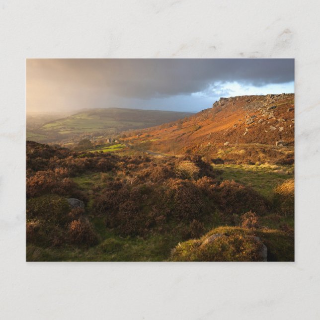 view over Curbar Edge Postcard (Front)