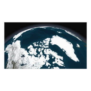 View over Greenland and the Arctic Ocean Photo Print