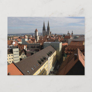View Over Regensburg, Germany Postcard