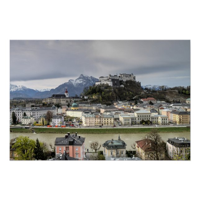 View Over Salzburg Austria Poster (Front)