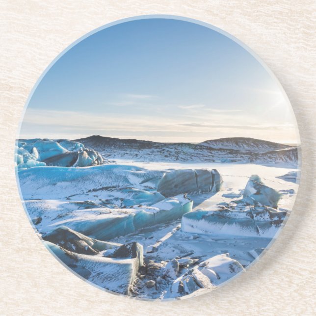 View over the frozen glacial lake coaster (Front)
