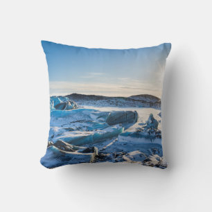 View over the frozen glacial lake cushion