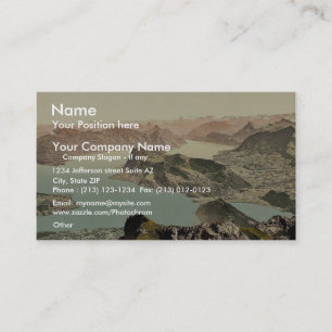 View over the Lake of Four Cantons, Pilatus, Switz Business Card