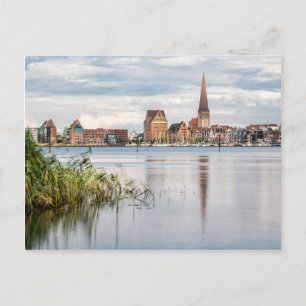 View over the river Warnow to Rostock Postcard