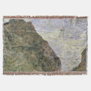 View Over the Sea by Claude Monet Throw Blanket