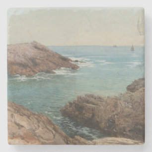 View over the Sea (Coastal Landscape) (Marine) Stone Coaster