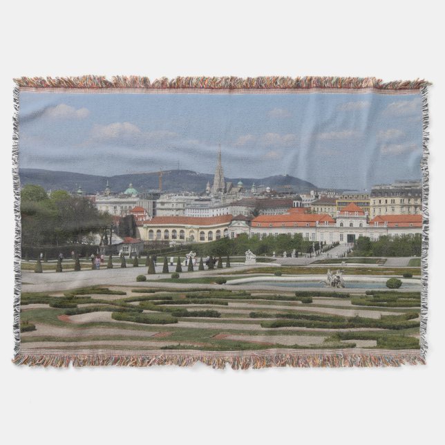 View Over Vienna Austria Throw Blanket (Front)