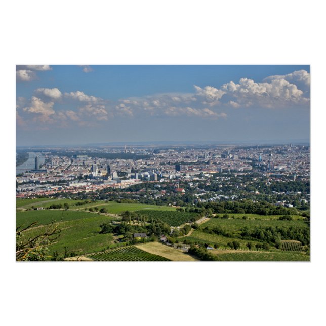 View Over Vienna From Kahlenberg Poster (Front)