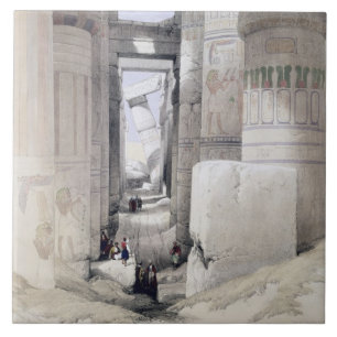View through the Hall of Columns, Karnak, from "Eg Ceramic Tile