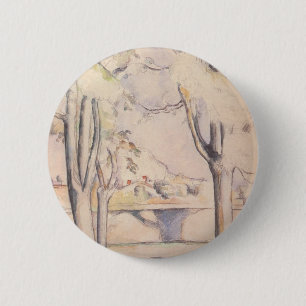 View Thru the Trees by Paul Cezanne, Vintage Art 6 Cm Round Badge